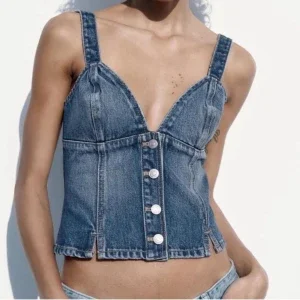 Zara denim topp