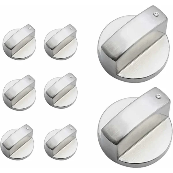 Komfyr knott, 8 stk ovnsknotter komfyr gass knott gass komfyr knotter sink legering kjøkken ovn universal roterende knott låser ovn bryter kokeplate 