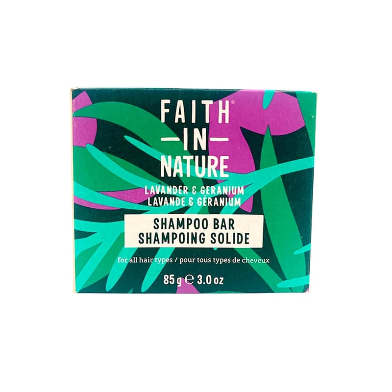 Faith In Nature Shampoobar Lavendel & Geranium 85 g, Hår, Shampoo, Hårshampoo