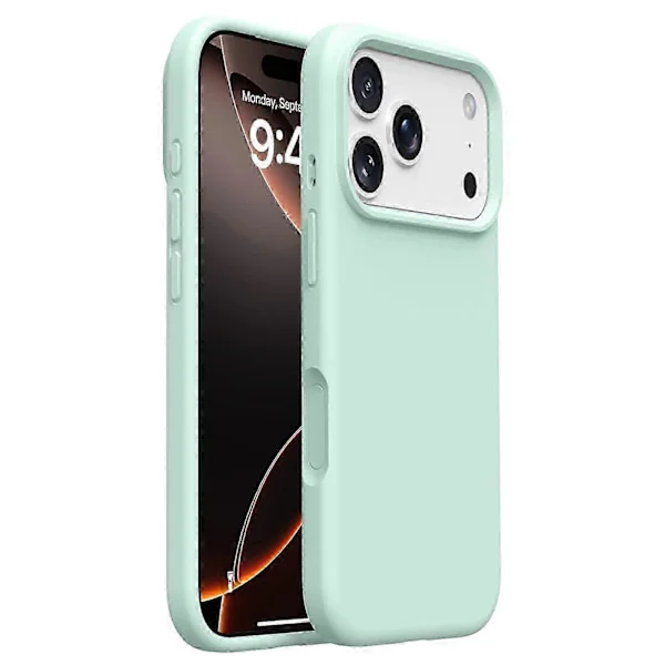 Flytande Silikonskal till iPhone 17 Pro Max, Ljusgrön