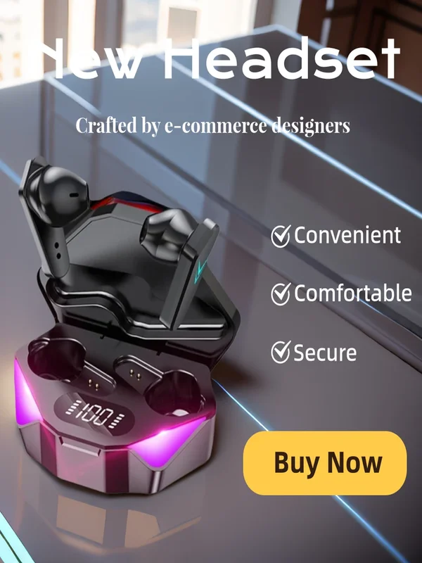 AliExpress - Neue TWS Gaming Ohrhörer Drahtlose Bluetooth Kopfhörer Mit Mic Bass Audio Sound Positionierung 9D Stereo Musik HiFi Headset Für Gamer