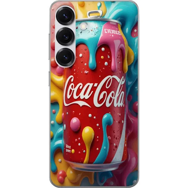 Kompatibelt Mobilskal till Samsung Galaxy S25 Färgstark burk med rinnande färg och lekfulla stänk i pop art stil, perfekt för modern och kreativ desi