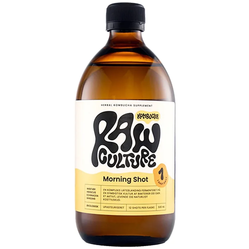 Raw Culture Morning Kombucha Shot Ø 500 ml, Helse & Madvarer, Ingredienser, Urter