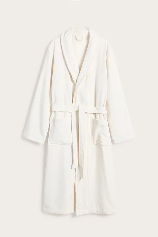 Kappahl | Morgonrock i frotté Offwhite M/L | Dam