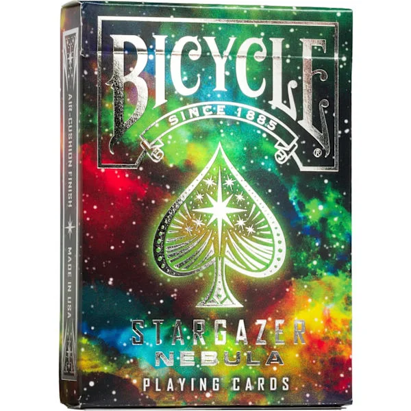 Bicycle Stargazer Nebula -pelikortit, Standard Index, pokerikortit, avaruuskortit, premium-pelikortit, ainutlaatuiset pelikortit, 1 pakka, musta