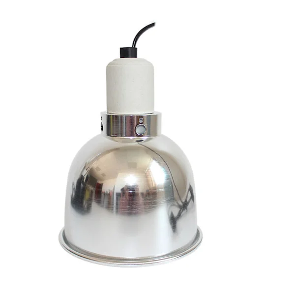 [RM] 5.5-inch Reptile Box Lamp with Heating Function, UVB Lamp with Silver Shade, 1.8-meter Cord with Switch, Multifunctional Clips