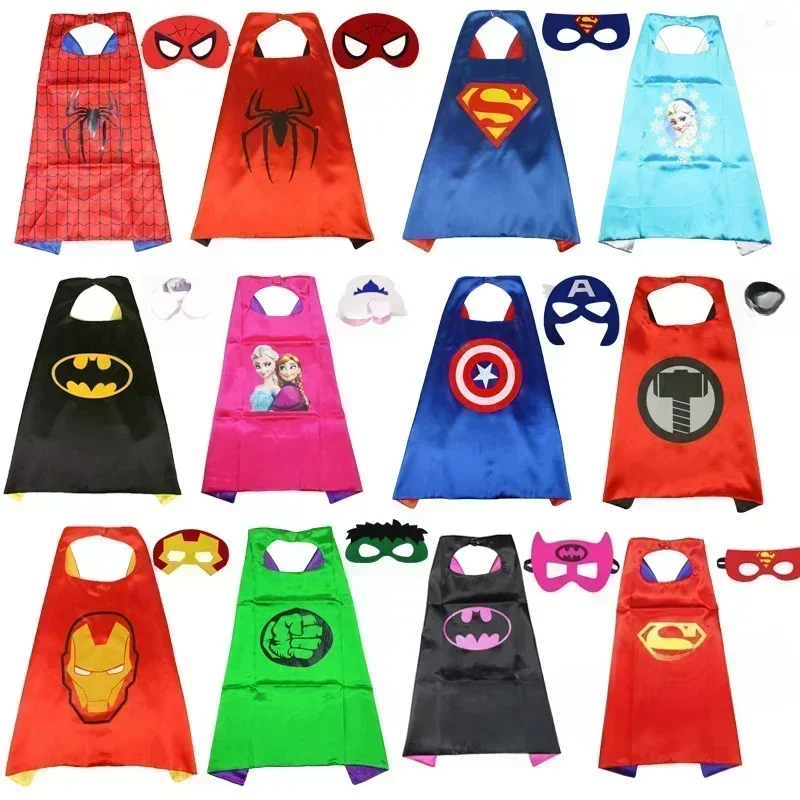 AliExpress - Adulte Marvel mascarade masque Cape Cape Anime Spider Man Batman Cape figurine congelée jouets Cosplay cadeaux de fête de noël