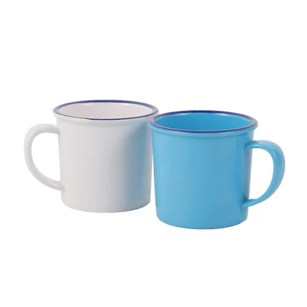 2 st Camping Kaffemuggar Keramiska Kaffemuggar Melamin Kaffekoppar Emaljmugg Vandringsmuggar Dricksglas