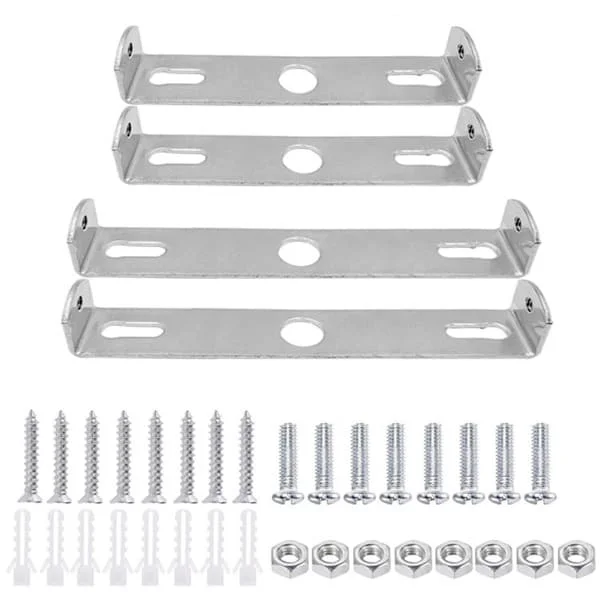 4x takplate 2x 90mm 2x 100mm med 4 pakker skruer lampebrakett monteringsbraketter for taklamper monteringsbrakettdeler for pendellamper