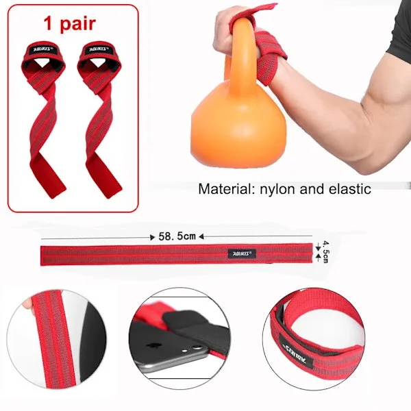 [RM]Fitness Booster Belts Assist Hook Pull-ups Grip Horizontal Bar Auxiliary Belt Deadlift Wrist Support Weightlifting Gym