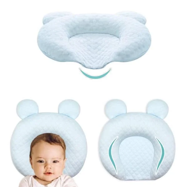 Ortopædisk babypude mod deformation Fladhovedet latexpude Blød pude