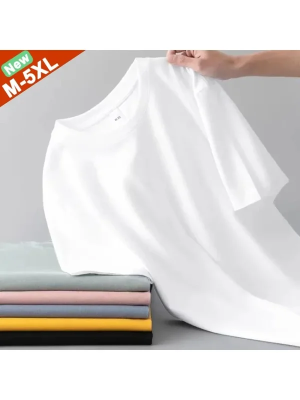 AliExpress - T-shirts en pur coton pour hommes et femmes, t-shirt en coton d'été pour homme, t-shirt décontracté à manches courtes, t-shirt basique 
