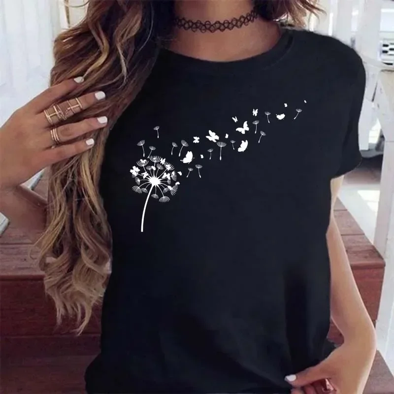 AliExpress - Maycaur Frauen Grafik Cartoon Löwenzahn Druck T Shirt Kurzarm Damen Druck Kleidung Dame Tees Tops Weibliche Frauen T Shirt