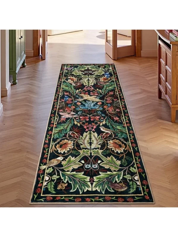 AliExpress - Boho Botanical Jungle Runner Teppiche Vintage Floral Vogel Rutschfeste Matte Tägliche Heimdekoration Bodenmatte für Flur Eingangsbereich 