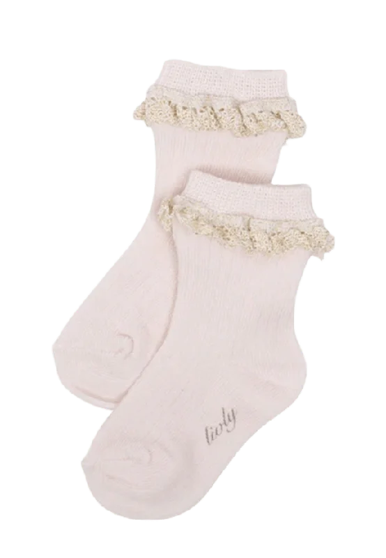 Livly Lace Socks Strumpor & strumpbyxor Dam Rosa 30