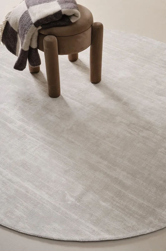 Jotex - Ronde Tapijt Van Viscose ø 200 Cm Wit Wit - ANELA - Koop Viscose vloerkleden bij Jotex