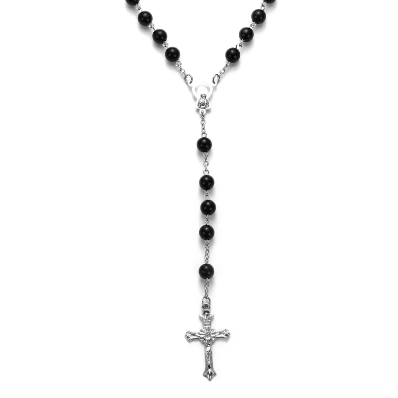 AliExpress - Collier en croix Vintage à la mode, chapelet, chaîne de perles, jésus Crucifix, vierge marie, pendentif, bijoux
