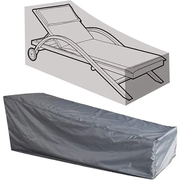 Vattentätt överdrag för utomhusstol, 210D Oxford-tyg, överdrag för schäslong, 200704068 cm, grå