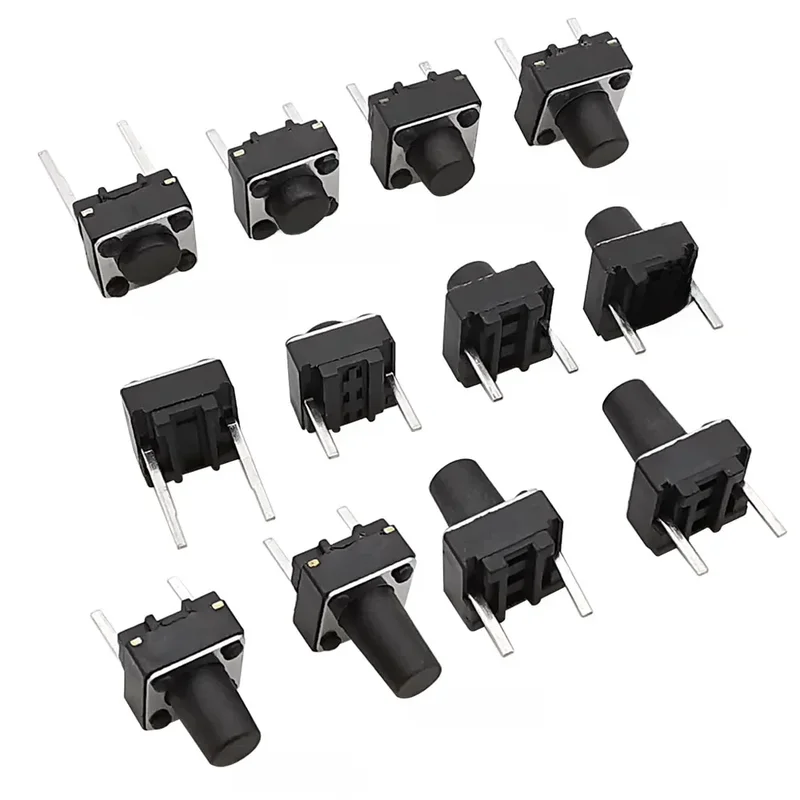 AliExpress - 20/50/100 Stück Micro Tactile Switch Momentary Tact DIP Switch 2Pin 6x6mm Micro Touch Push Button Switch High 5mm 6mm 7mm 8mm 9mm