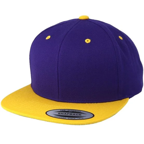 Yupoong - Lilla snapback Caps - Purple/Gold Snapback @ Hatstore
