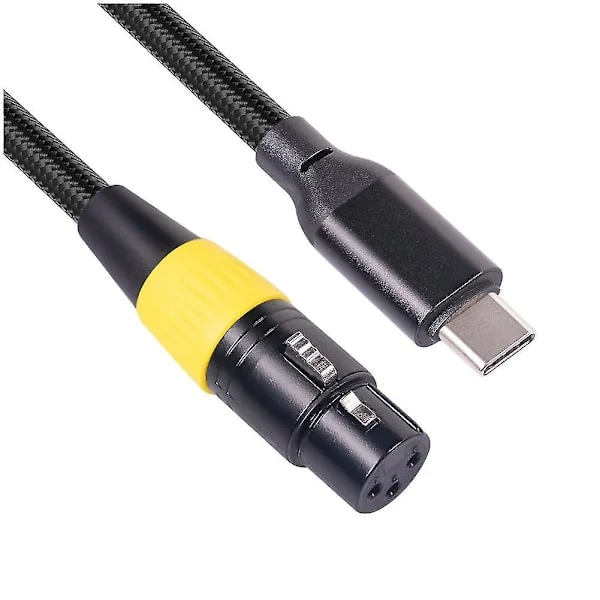 USB C till XLR Hona Kabel Typ C Hane till 3 Pin XLR Hona Mikrofon Dator Ljud Datakabel 3