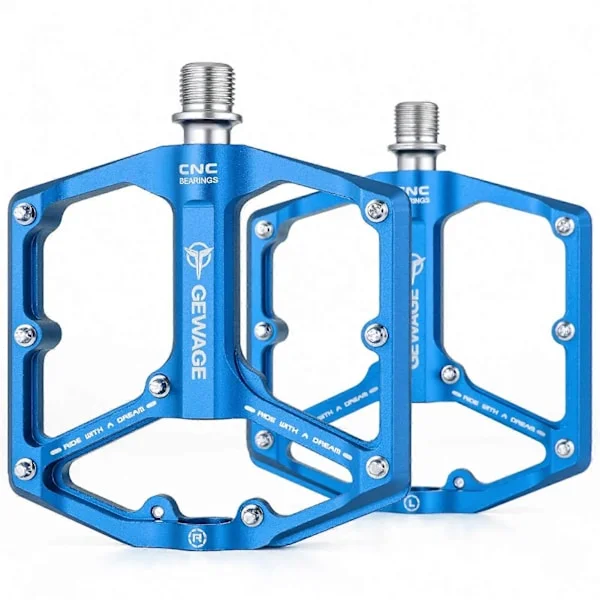 Cykelpedaler Metal Cykelpedaler Aluminiumlegeringspedaler Tre Lejer Hul Design Universal Skrue Dobbeltsidet Skrue Forseglet