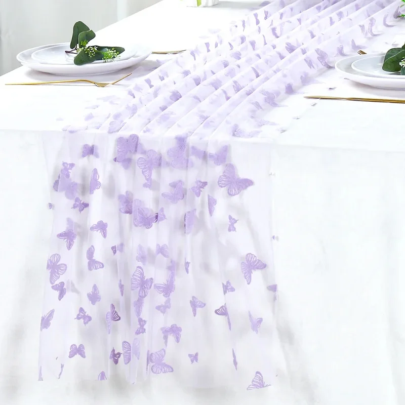 AliExpress - 180x70cm papillon thème anniversaire Table Runner papillon anniversaire décor maille Table Runner bébé douche papillon fête fournitures