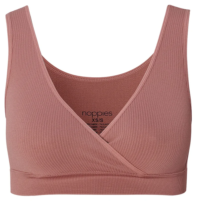 Spar 20% • Køb 2, Noppies Gayla seamless nursing top N143 Burlwood XS\S, Børn & Forældre, Ammetøj, Amme-bh'er