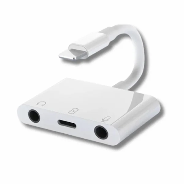 iPhone Headphone Jack Adapter 3-in-1, Dual 3.5mm Headphone Adapter, iPhone Splitter Compatible with iPhone 14/13/12/11/XS/XS Max...