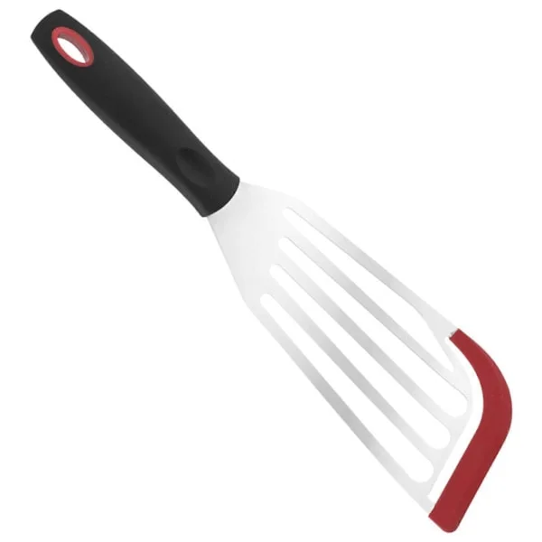Non-Scratch Turner Spatel, Värmebeständig Rostfri Stålkropp Silikontopp, Stekspade för Ägg Fisk Pannkaka för Nonstick Köksredskap