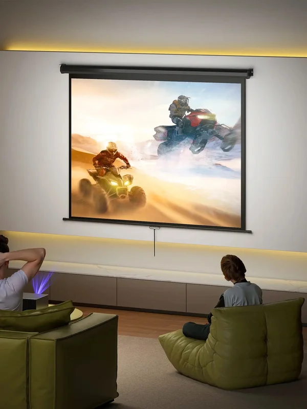 AliExpress - video projection screen,84"projection screen,4:3 4K HD, 160 degree viewing angle projection screen,wall or ceiling, 181x8x138 cm