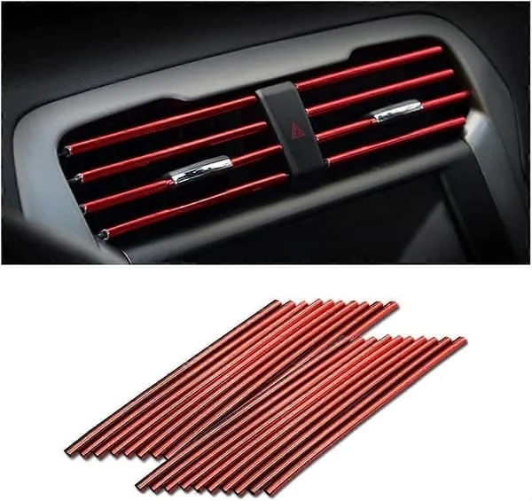 20 stk. dekorasjonsstripe for bilens klimaanlegg, DIY dekorstripe for luftventil