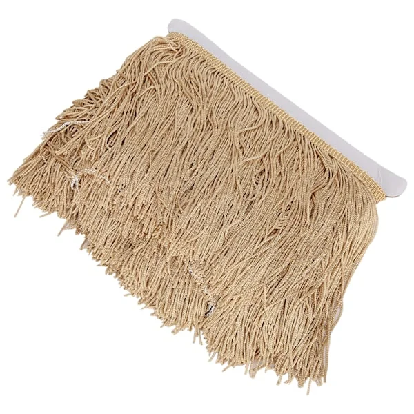 10yd 14cm Lång Frans Latin Klänning Tofs Polyester Spets Trim Band Sy Scen DIY Gardin Kläder TillbehörLjus Kaffe