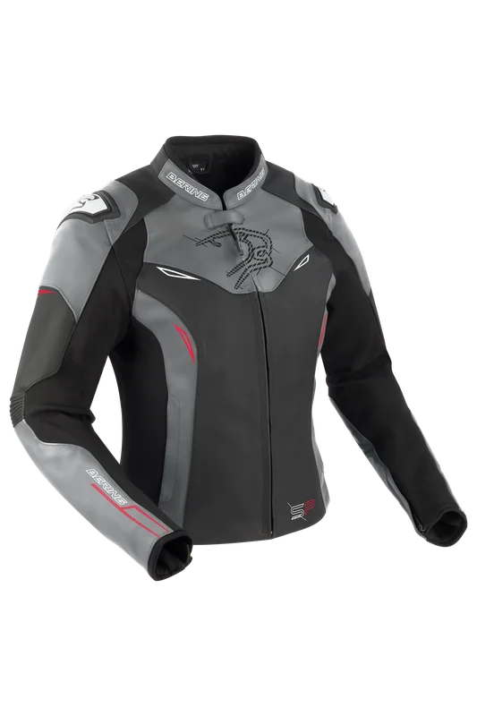 Chaqueta de Moto Mujer Bering Snap Negro/Gris XL