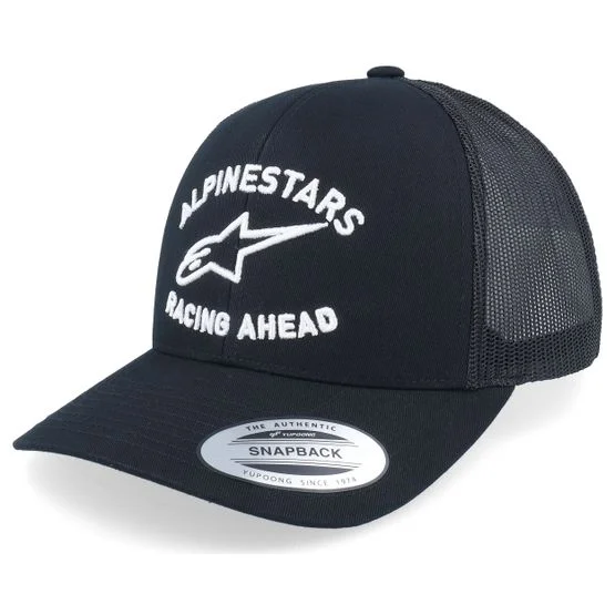 Alpinestars - Triple Hat Black/Black/White Trucker Black Cap - @ Hatstore