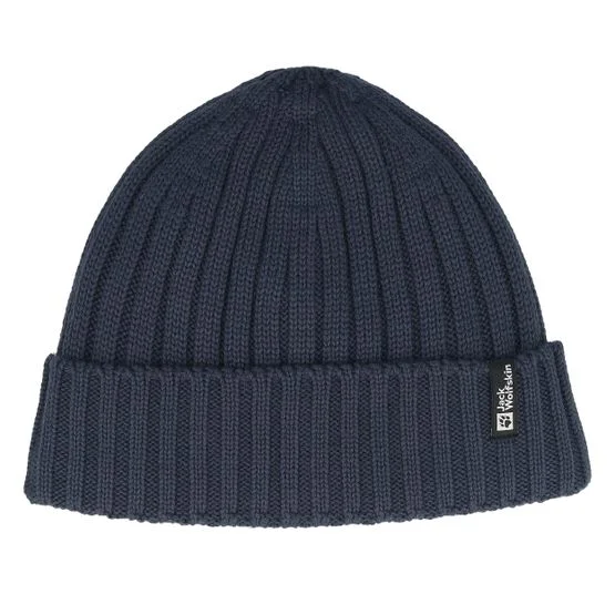 Jack Wolfskin - Modrá cuff Beanie - Rib Knit Beanie Midnight Sky Cuff @ Hatstore