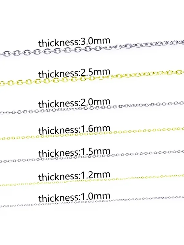 AliExpress - 1-3mm Edelstahl Kette Halskette Für Frauen Männer DIY Schmuck Machen 40-90cm Lange Ketten um Hals Ketten
