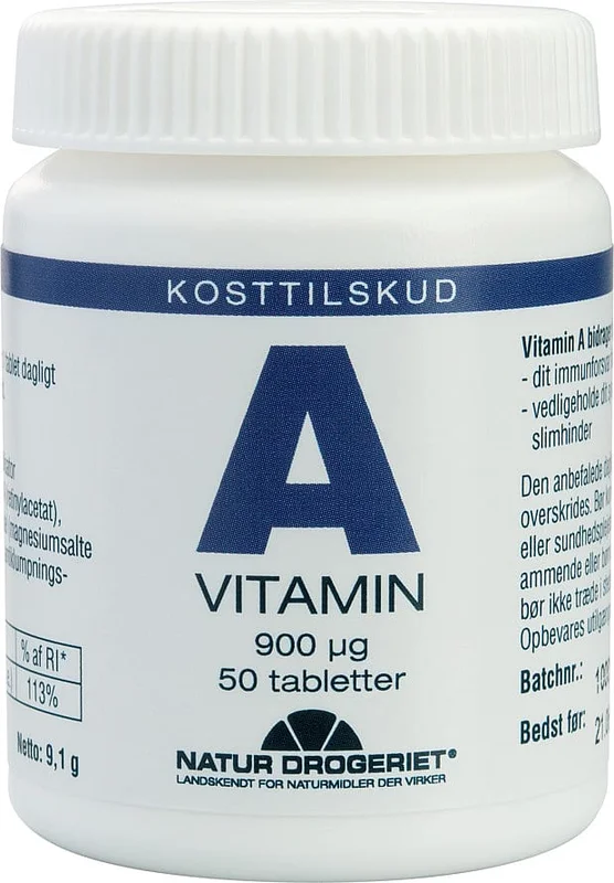 3 for 2 - Natur Drogeriet A-vitamin 3000 i.e. 50 tabl., Helse & Madvarer, Vitaminer, A-vitamin
