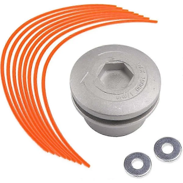 Aluminium Spole Huvud Dubbel Linje Nylon Grästrimmer Linor för Bensin Grästrimmer Matningsspole Huvud