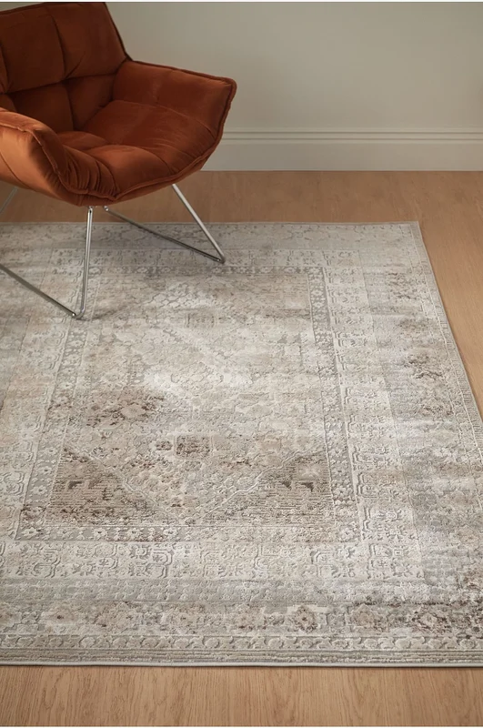 &Home - Teppe Pansy Classic - Beige - Glattvevde tepper - 200X290 - Fra Homeroom