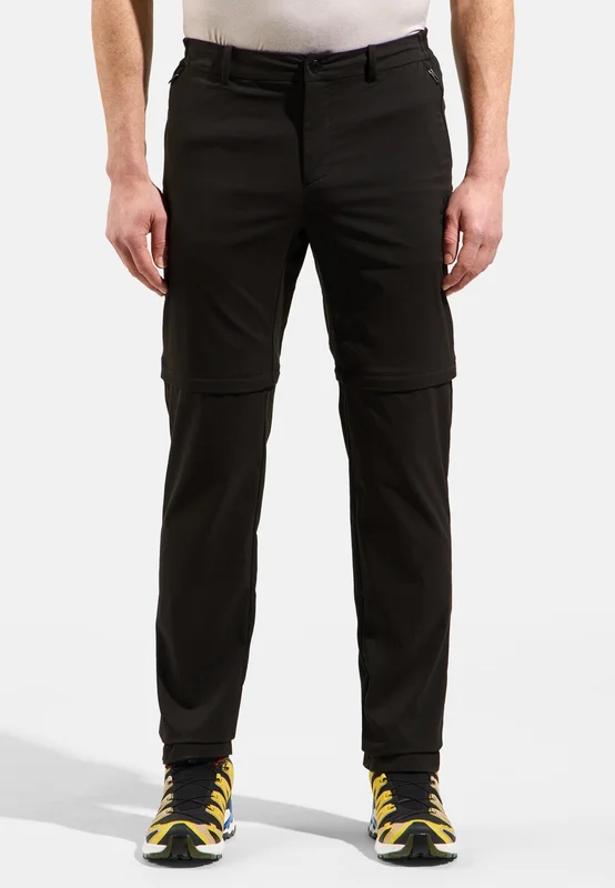 Odlo Men's Ascent Light Zip-Off Hiking Pants, 46, black