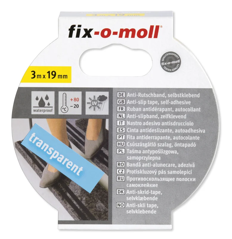 Fix-O-Moll Antisklitape Klar For Trapper, Fliser Og Badekar 3Mx19Mm