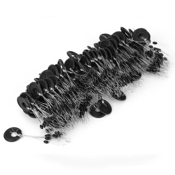 100 st/parti gummi fiskeflötesstoppare flöte sänke cylinder oval boj flötesstopp (oval)
