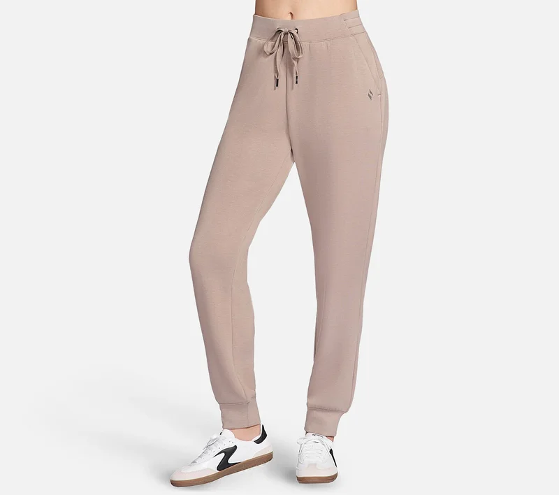 Skechers SKECHLUXE ELEVATE Jogger, str. XXL - Dame, natural - Joggingbukser i blød fleece