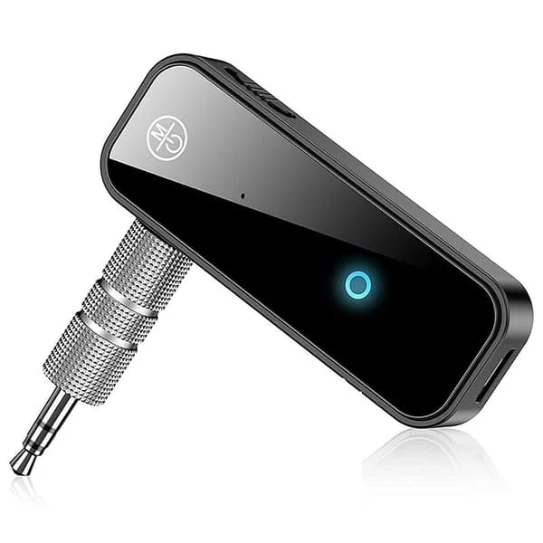 Bluetooth 5.0 Mottaker 3.5mm Grensesnitt 2 i 1 AUX Adapter Musikksender Mottaker for Datamaskin TV Projektor Høyttaler Hodetelefoner