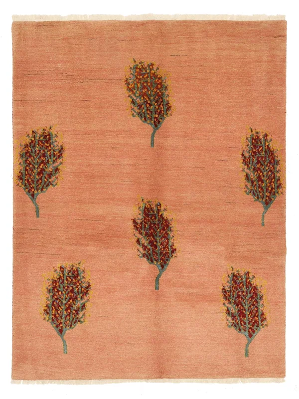 Handknuten Gabbeh 146X192 Orientalisk Ullmatta Brun Liten