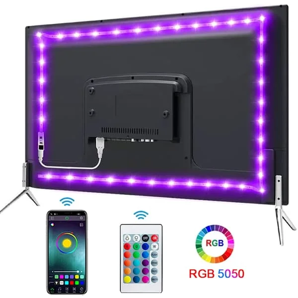 Tape Bluetooth USB LED Strip Lys 5050 SMD 5V USB RGB Lys Fleksibel LED Lys Tape RGB Selvklæbende TV Skrivebord Diode