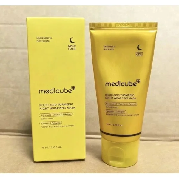 Kollageeni yön yli uudistava naamio (75 ml) - Medicube Collagen Overnight Renewal Peel-Off Mask säteilevälle iholle