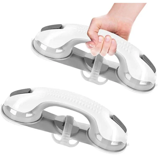 1 st Duschhandtag med sugproppar, badrumssäkerhet för äldre, avtagbart handtag och stödhandtag