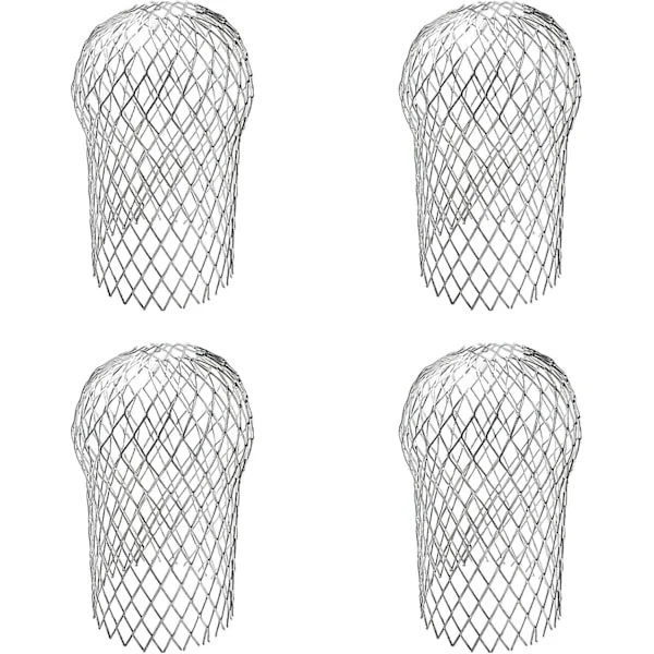 4-pack Stuprör Rännskydd Aluminiumfilter Sil Expanderbara Stuprörsskydd Rännskydd för Stuprör